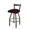 Holland Bar Stool Co 30" Low Back Swivel Bar Stool, Bronze Finish, Canter Bordeaux Seat 82130BZ005 - alternate 1
